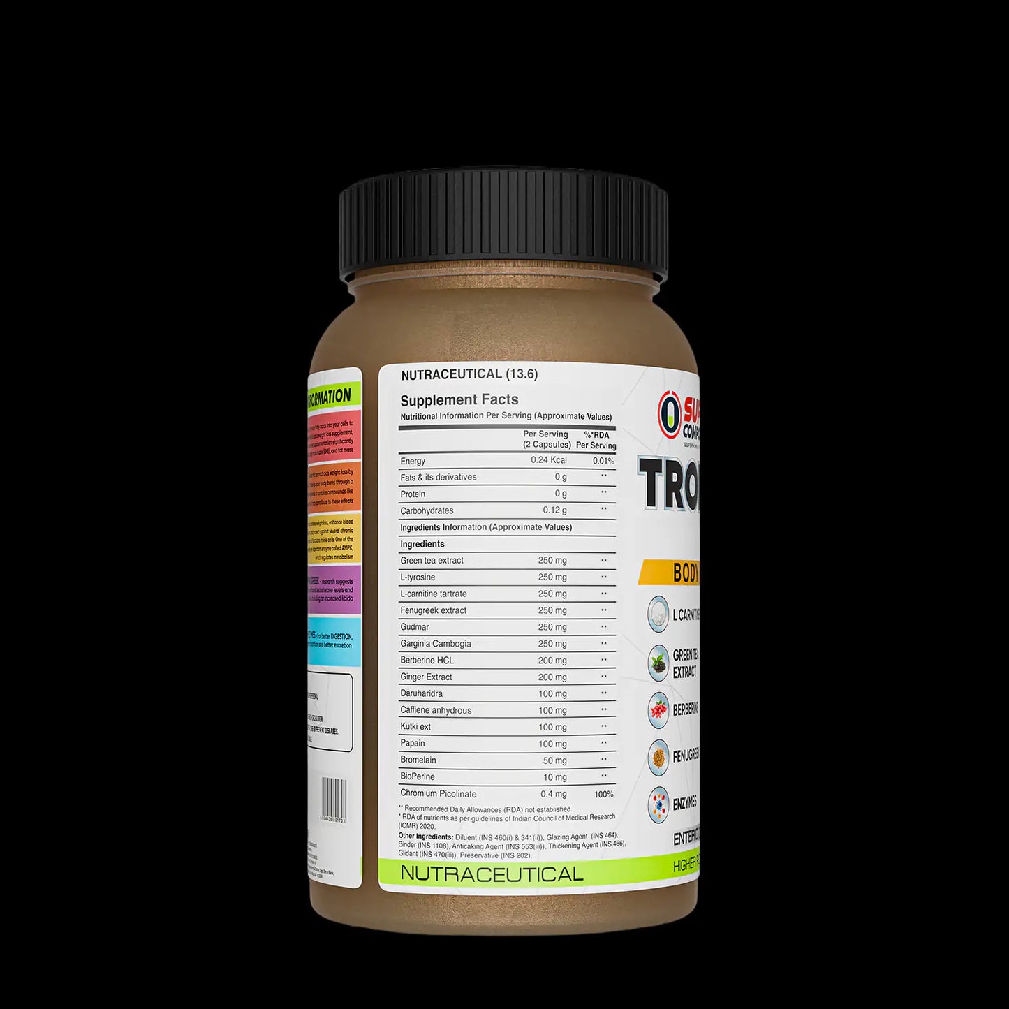 “supes compound trophy body fat loss supplement for body recomposition, weight management and lean muscle support”