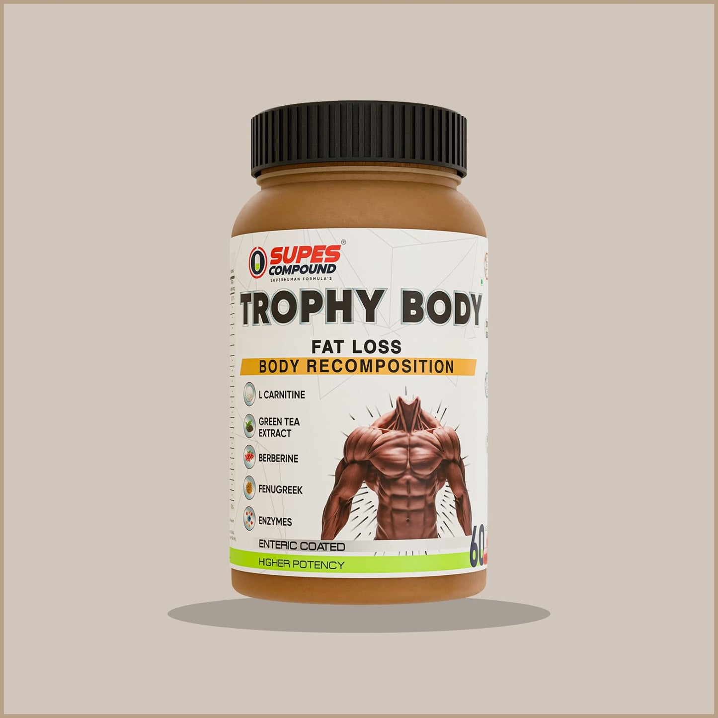 trophy body fat burner & body recomposition - strong nation supps