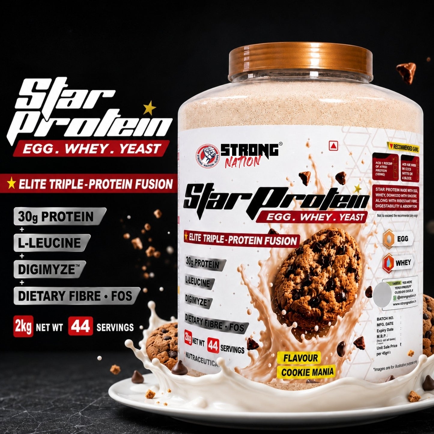 star protein – elite triple protein fusion - strong nation supps