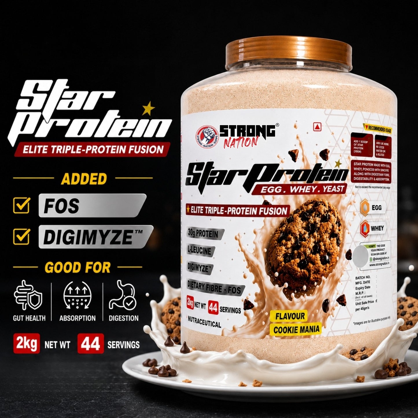 star protein – elite triple protein fusion - strong nation supps