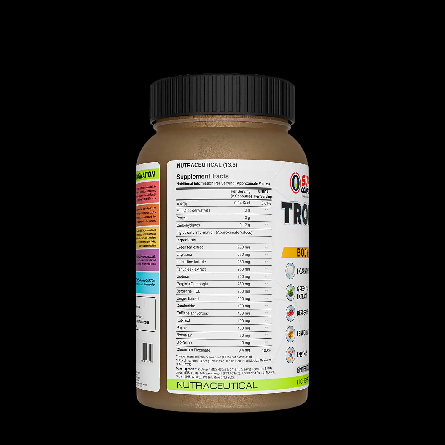 “Supes Compound Trophy Body fat loss supplement for body recomposition, weight management and lean muscle support”

