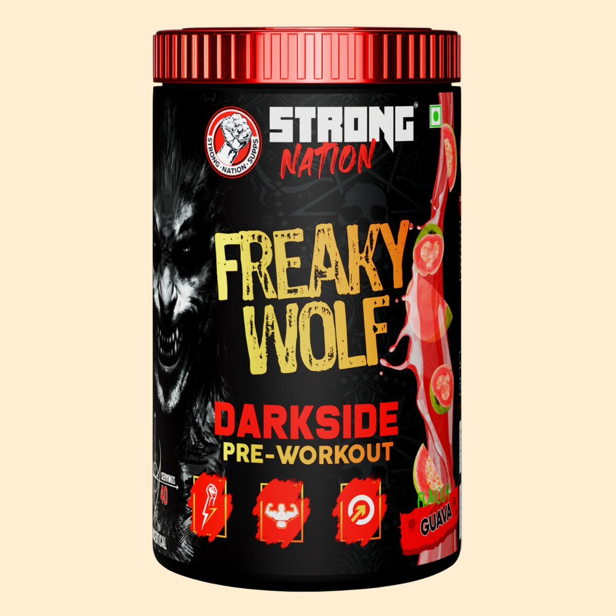 freaky wolf - darkside pre workout - strong nation supps