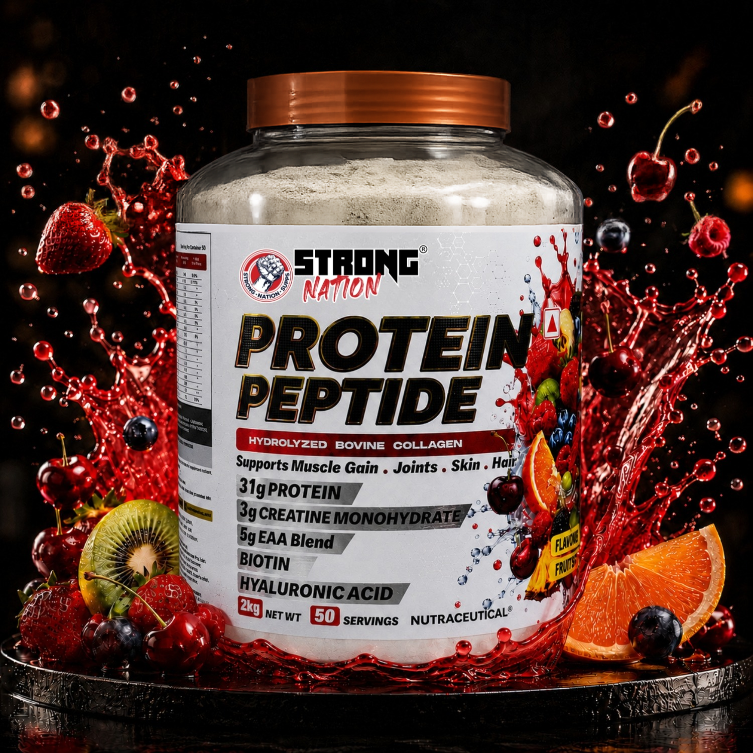 Protein Peptide | Hydrolyzed Bovine Collagen Formula - Strong Nation Supps