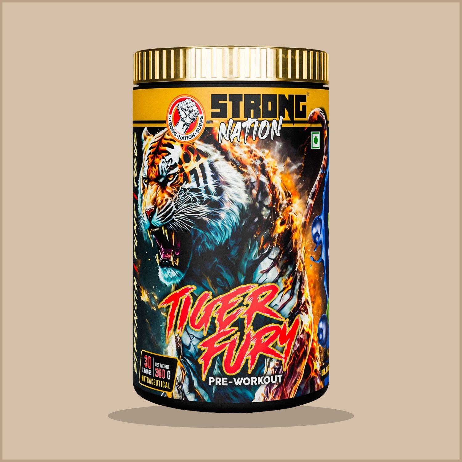 Tiger Fury – High-Stimulant Pre Workout for Energy & Focus - Strong Nation Supps