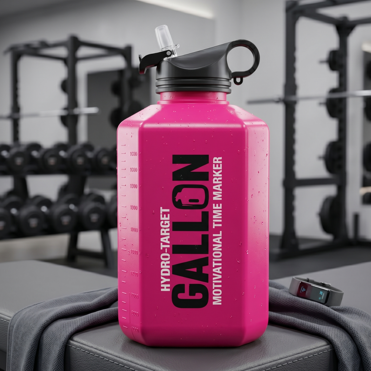 hydro target gallon bottle – 2.2l gym hydration bottle - strong nation supps
