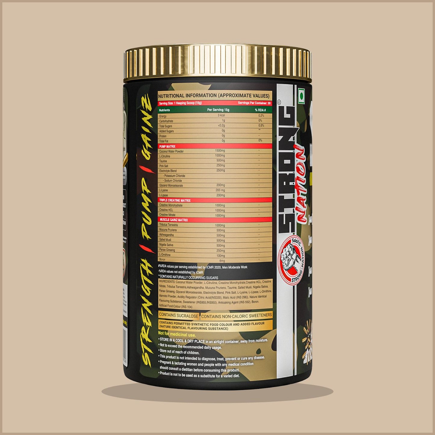 smg - strength muscle gainz - strong nation supps