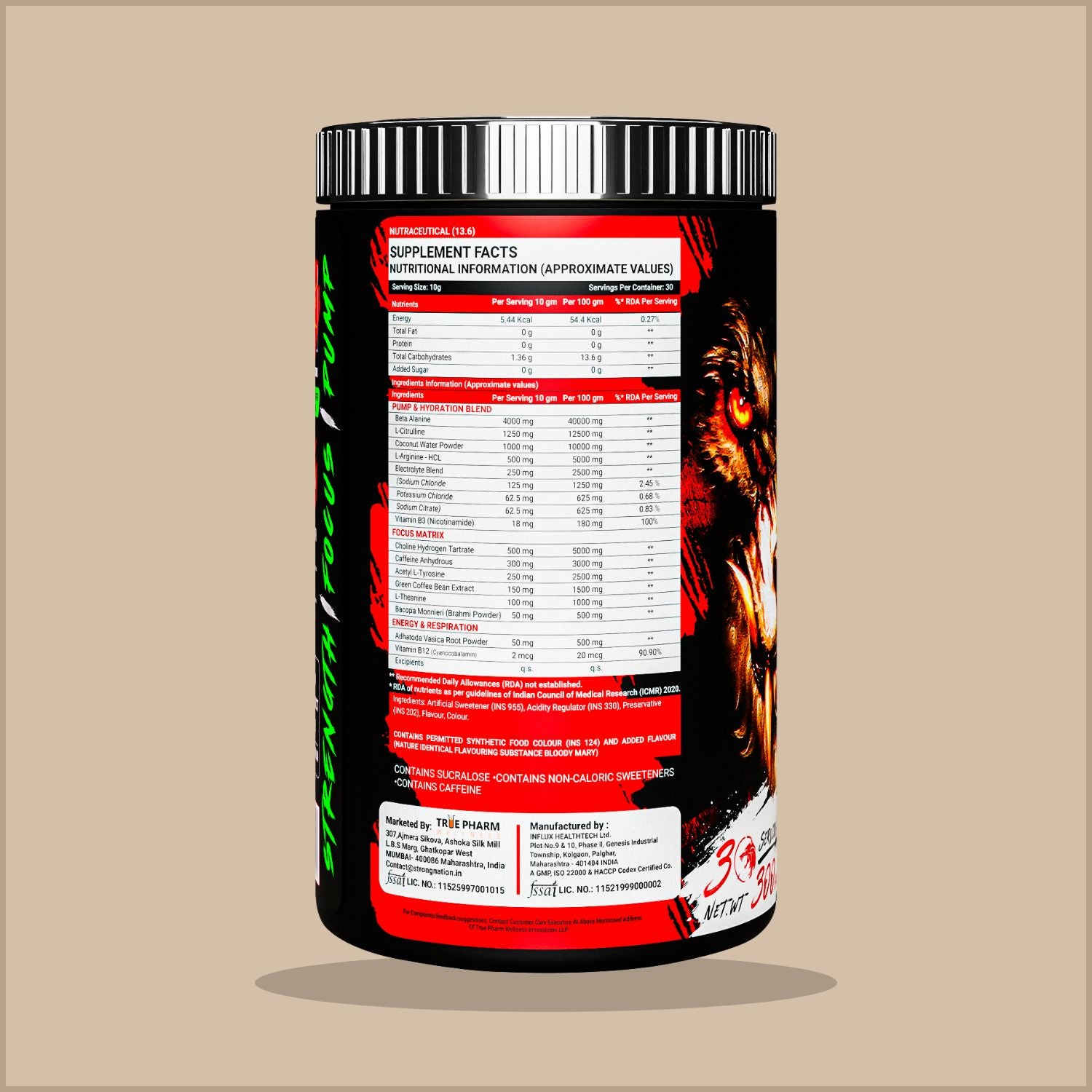 Freaky Wolf Extreme – Hardcore Pre Workout for Energy & Pumps - Strong Nation Supps