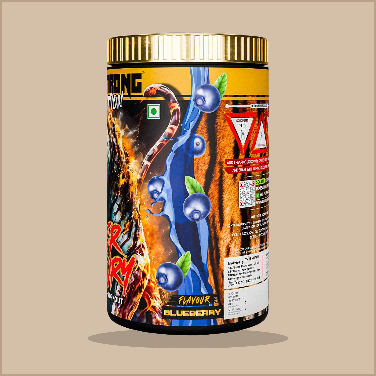 Tiger Fury – High-Stimulant Pre Workout for Energy & Focus - Strong Nation Supps