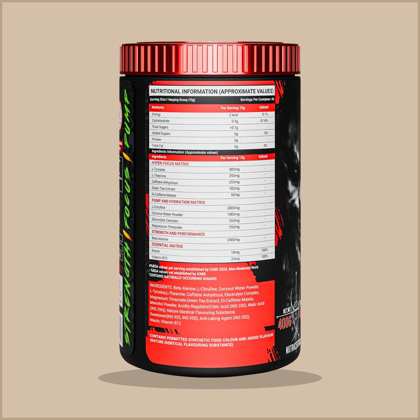 freaky wolf - darkside pre workout - strong nation supps