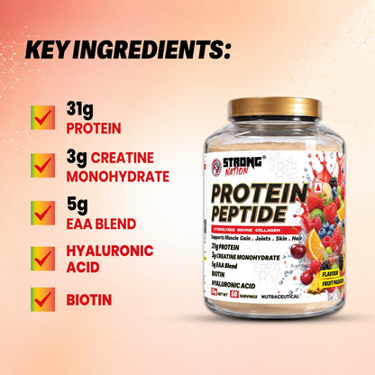 Protein Peptide | Hydrolyzed Bovine Collagen Protein - Strong Nation Supps