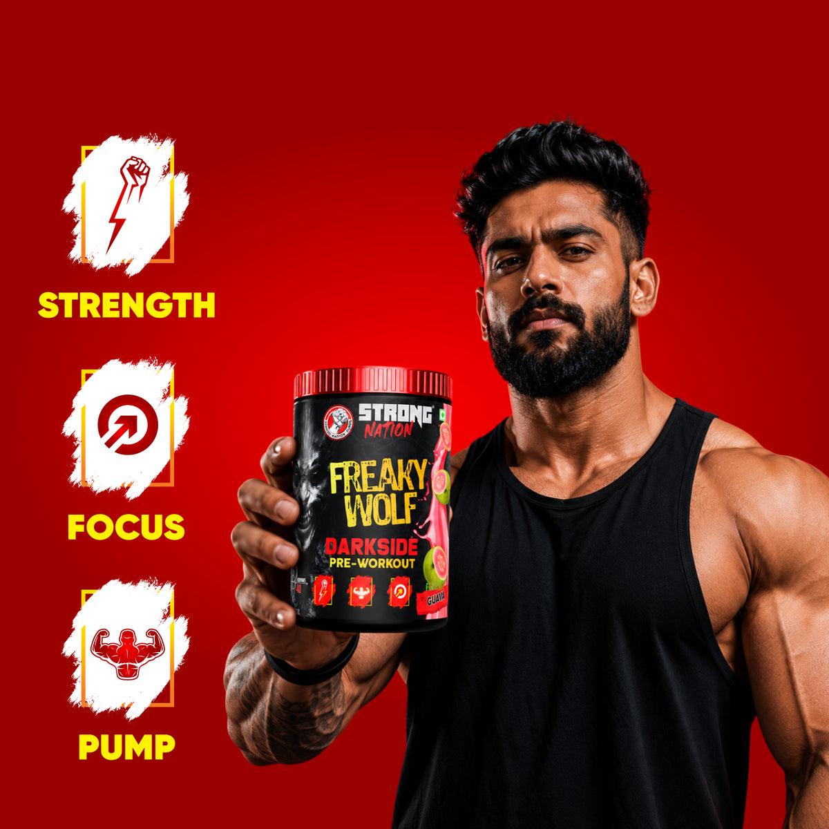 FREAKY WOLF - DARKSIDE PRE WORKOUT - Strong Nation Supps