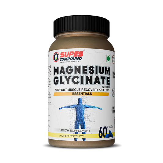 “Supes Compound Magnesium Glycinate supplement for muscle recovery, better sleep and overall wellness”