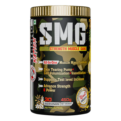 “Strong Nation SMG muscle gain supplement – all-in-one formula for strength, muscle mass and performance”