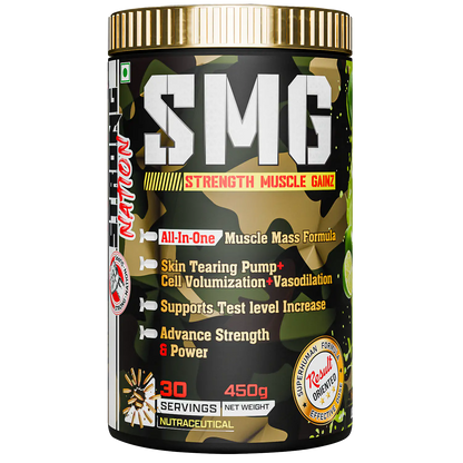 “Strong Nation SMG muscle gain supplement – all-in-one formula for strength, muscle mass and performance”