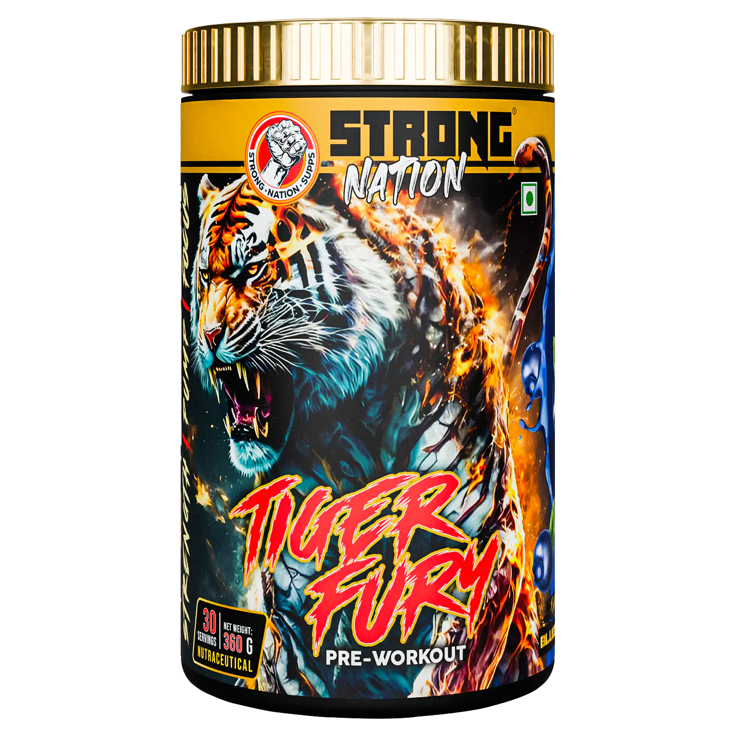 Strong Nation Freaky Wolf Extreme pre-workout supplement for intense energy, focus, strength and workout performance”