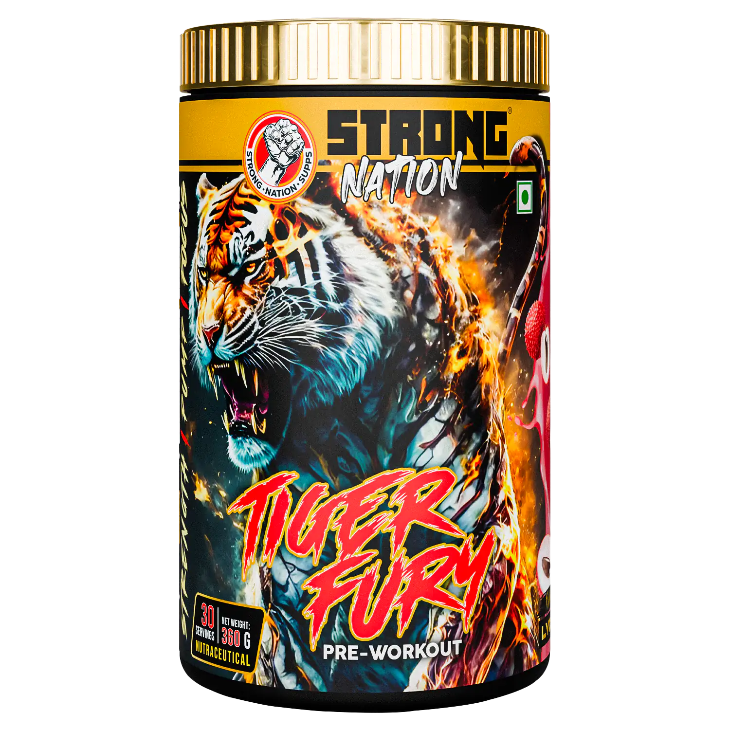 Strong Nation Freaky Wolf Extreme pre-workout supplement for intense energy, focus, strength and workout performance”