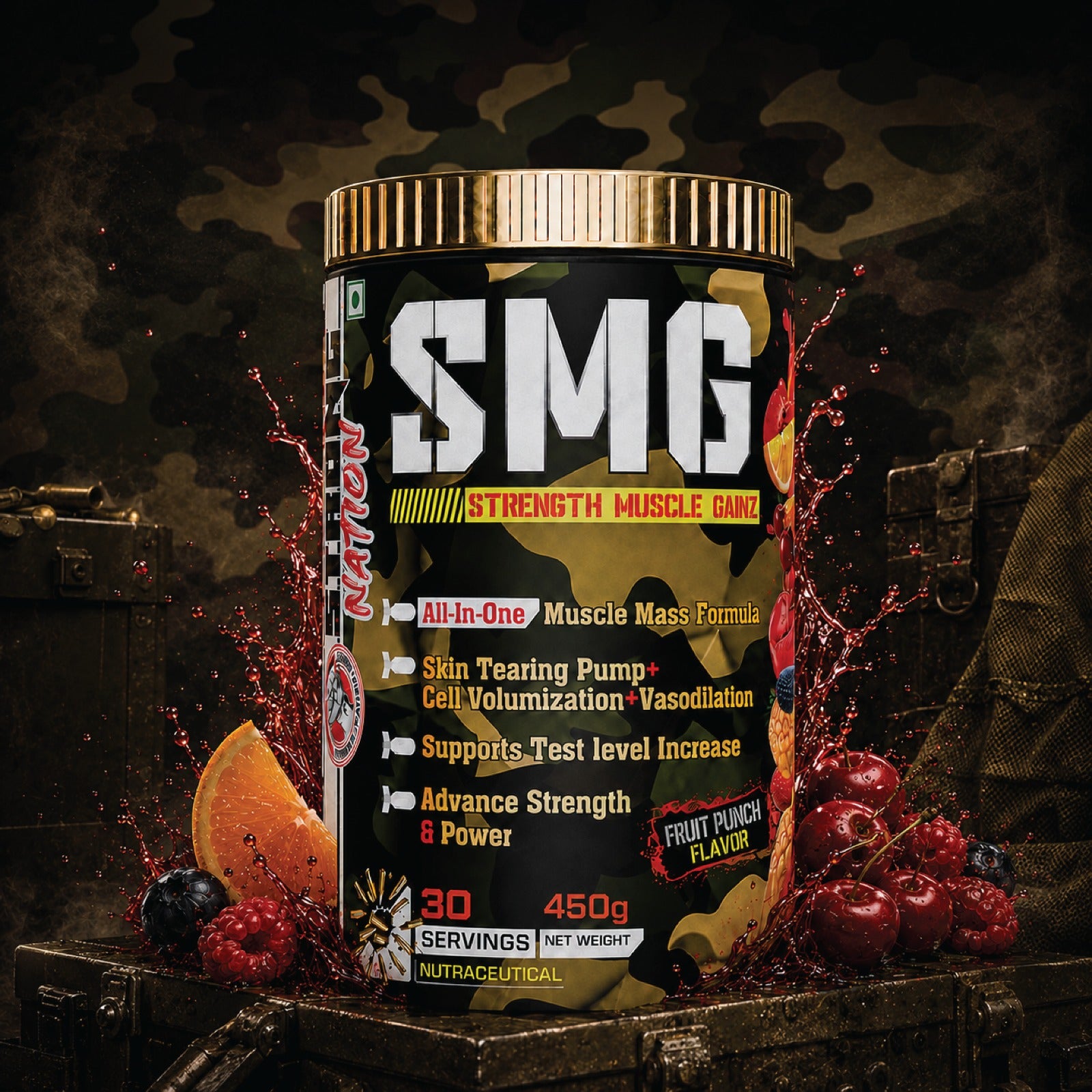 SMG - STRENGTH MUSCLE GAINZ - Strong Nation Supps