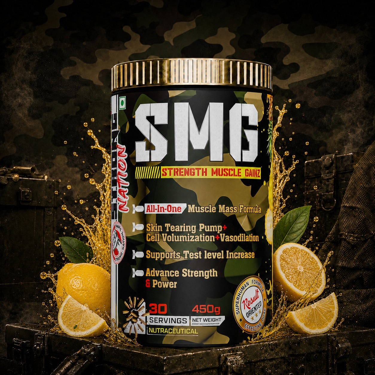 smg - strength muscle gainz - strong nation supps