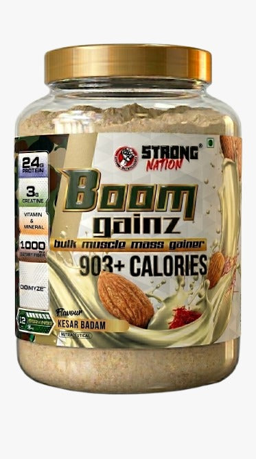 strong nation boom gainz mass gainer - strong nation supps