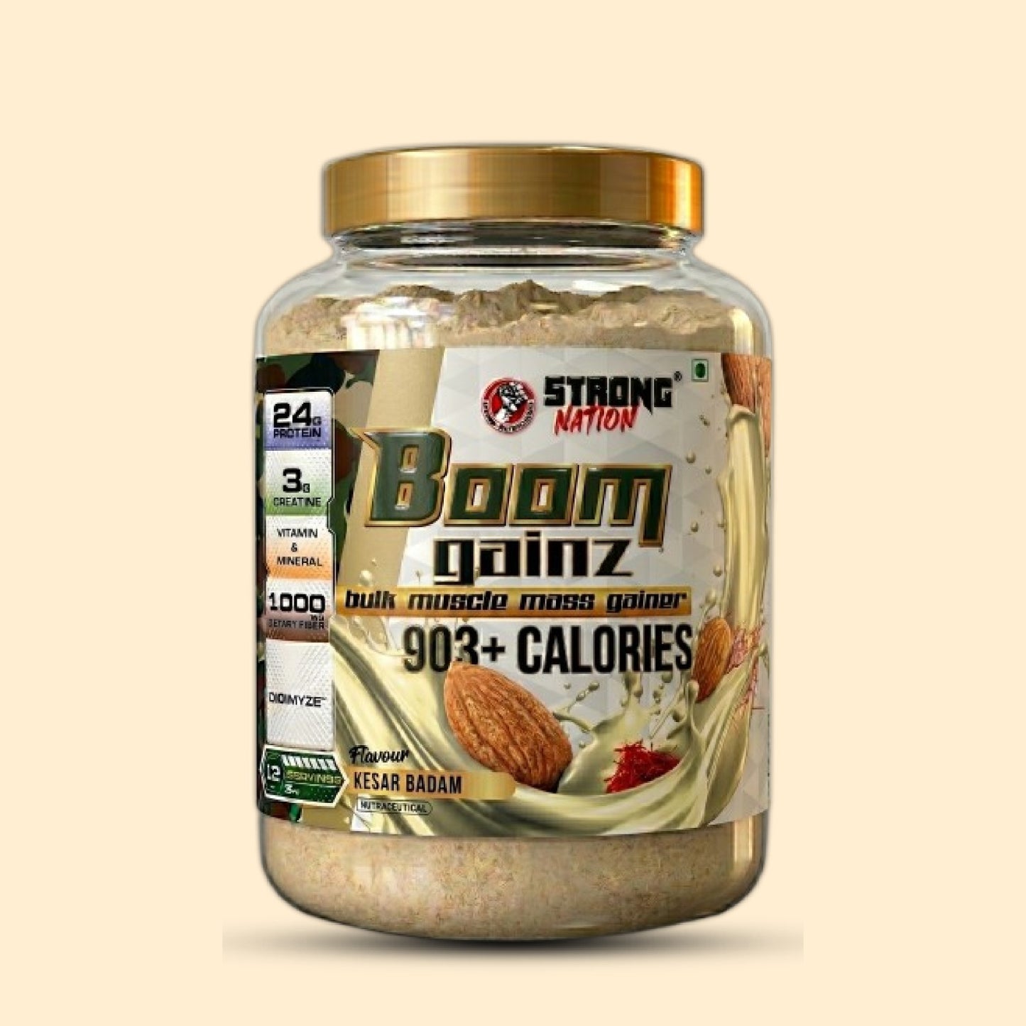 strong nation boom gainz mass gainer - strong nation supps