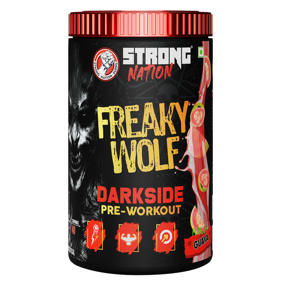 FREAKY WOLF - DARKSIDE PRE WORKOUT fitness supplement | best gym supplement India | Strong Nation.