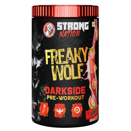 FREAKY WOLF - DARKSIDE PRE WORKOUT fitness supplement | best gym supplement India | Strong Nation.