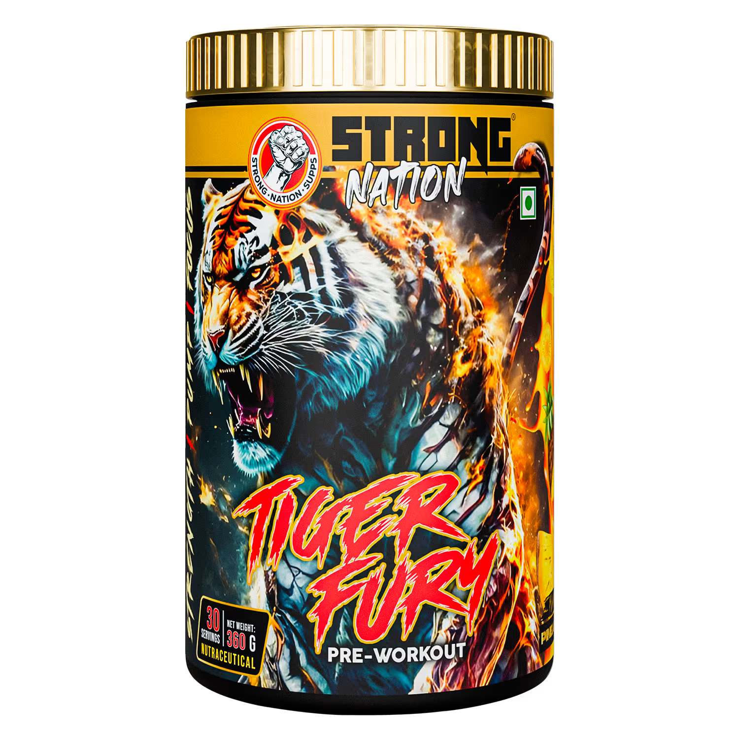 TIGER FURY PRE-WORKOUT fitness supplement | best gym supplement India | Strong Nation.